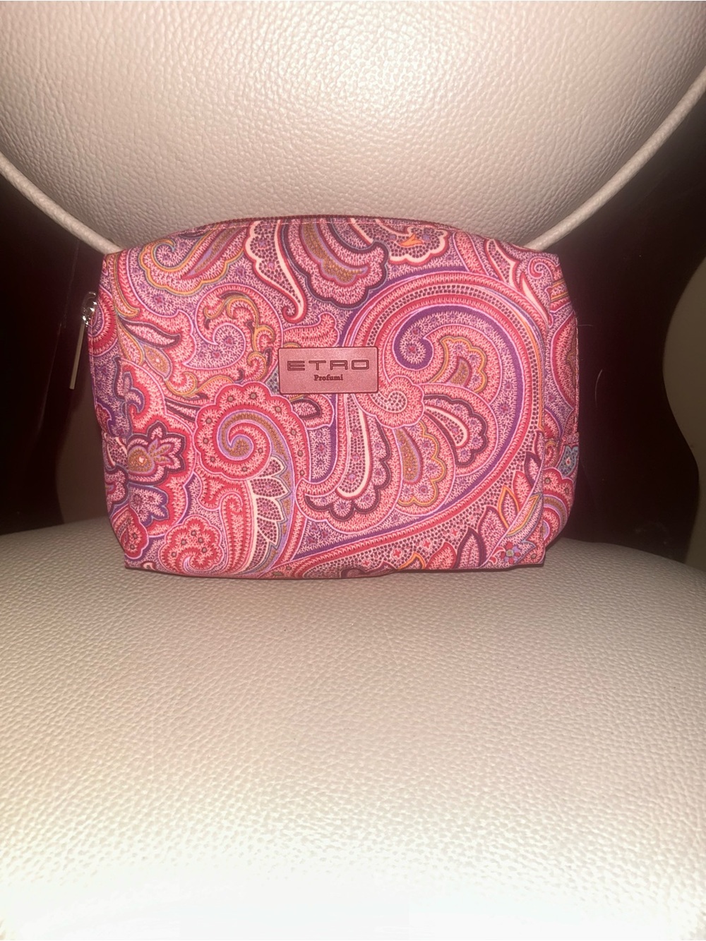 Etro Pink Multi-Paisley Cosmetic Pouch